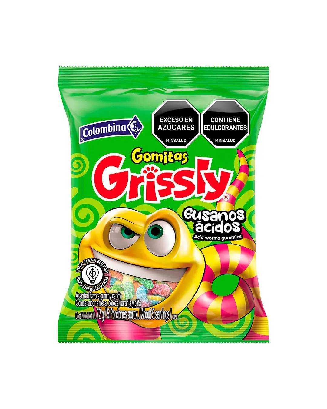 GRISSLY GUSANOS 72GR