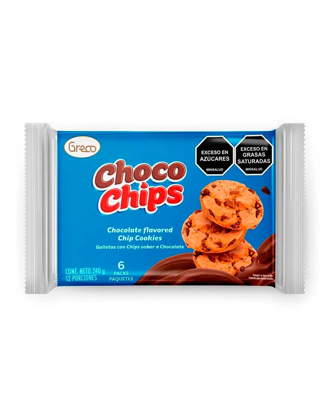 CHOCO CHIPS AZUL *6 240GR