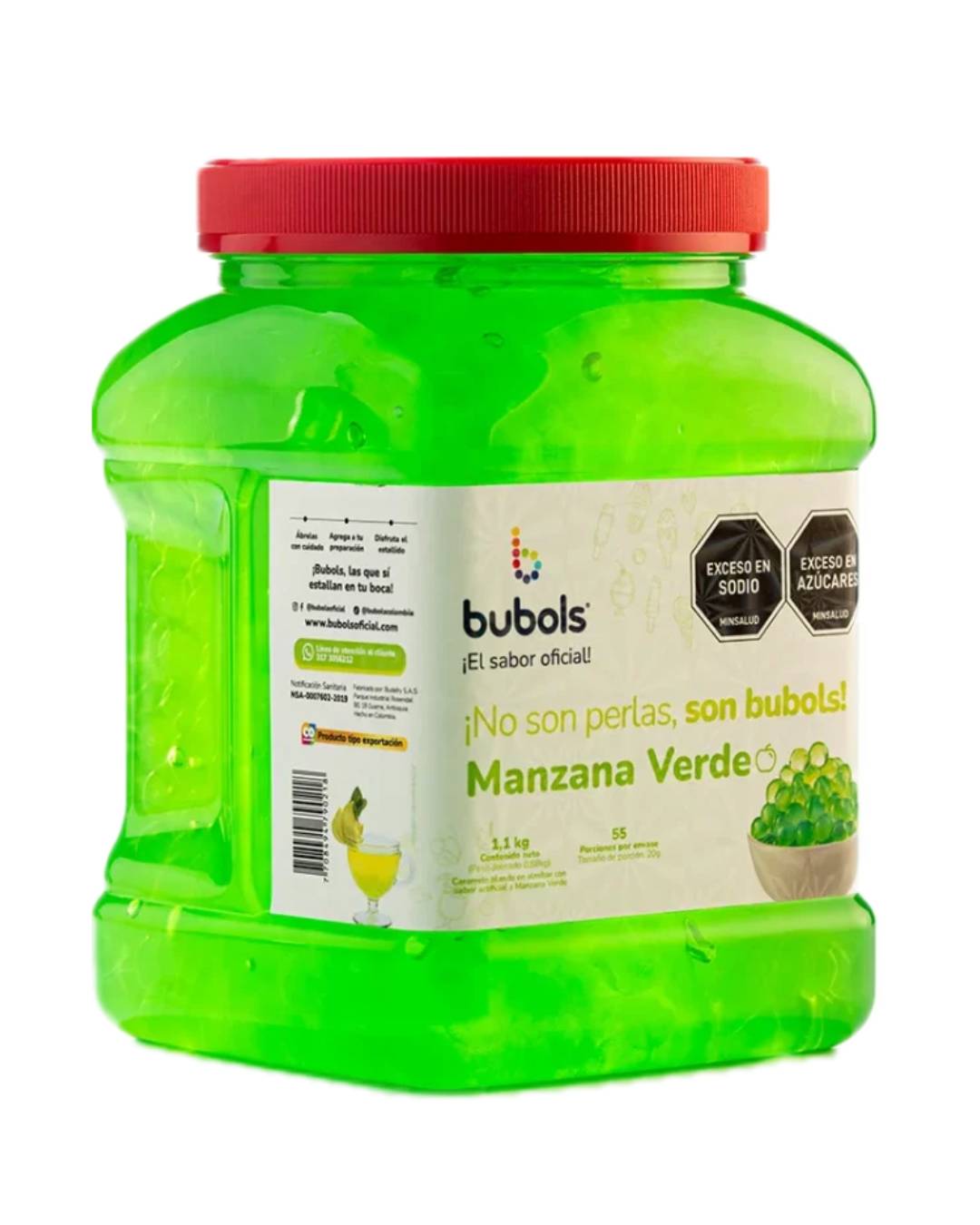 BUBOLS PERLAS MANZANA VERDE 1.1KG