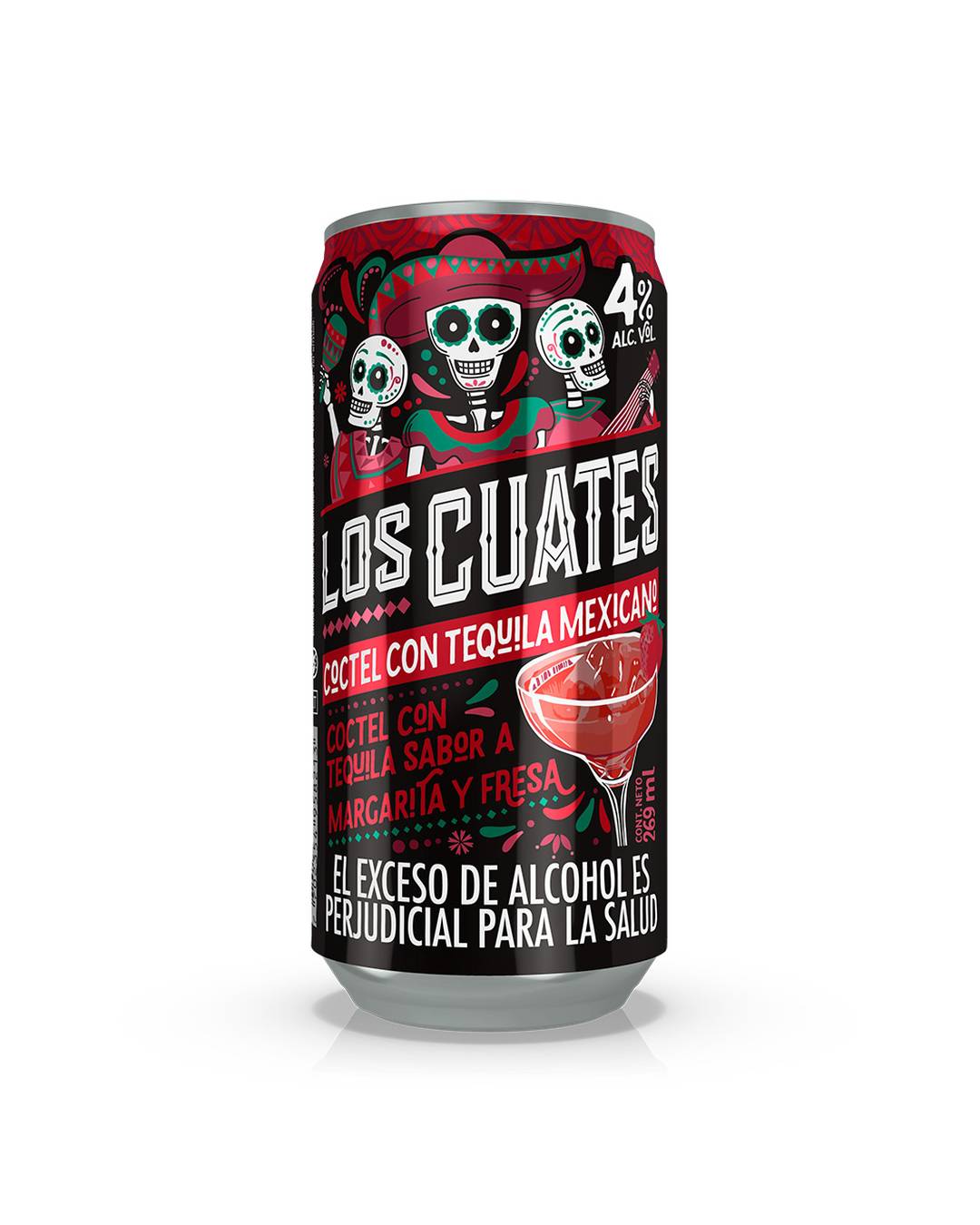 LOS CUATES COCTEL FRESA 269ML