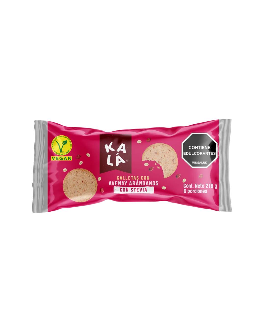 GALLETA KALA AVENA ARANDANOS PQTE 216GR
