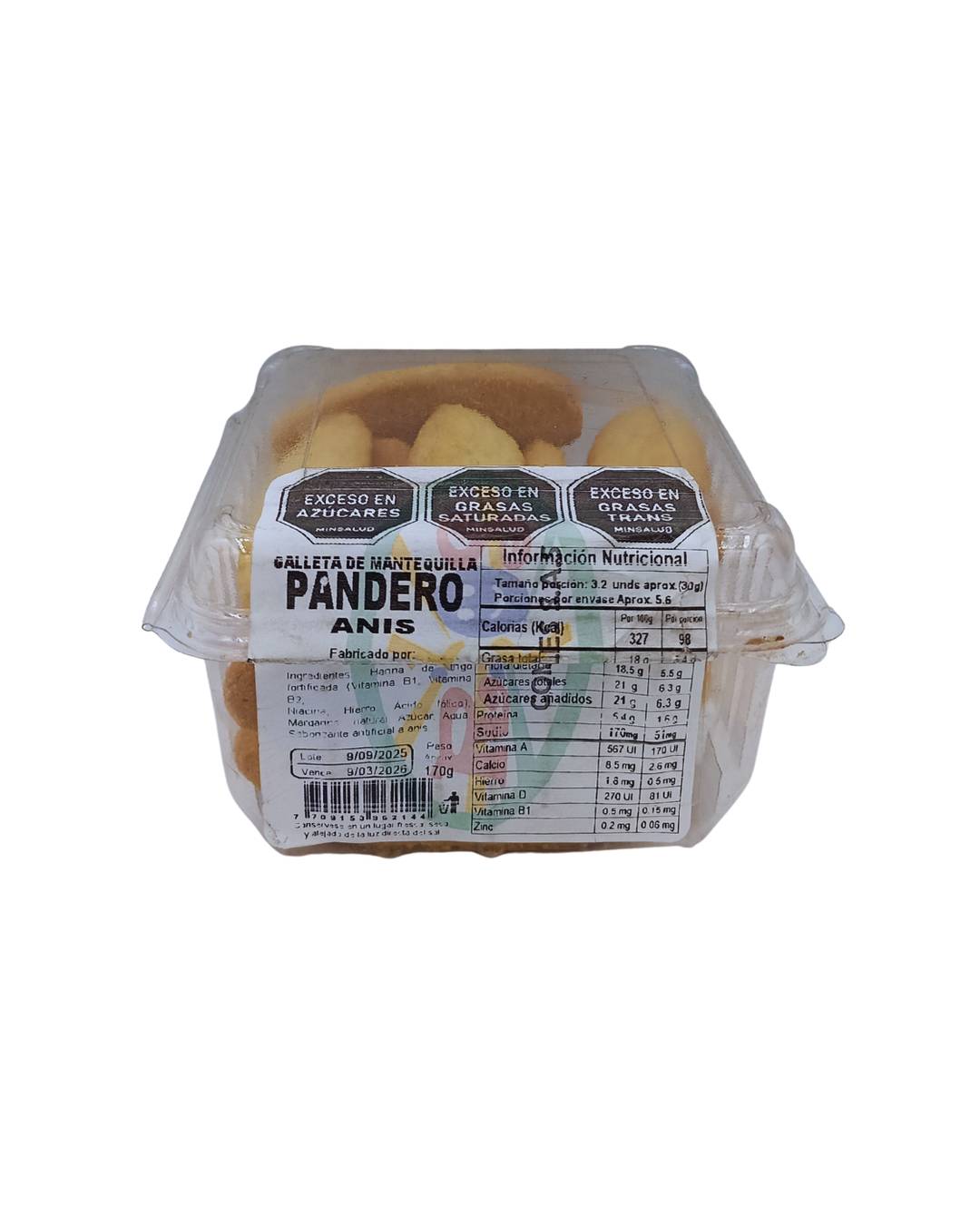 GALLETA MANTEQUILLA PANDERO ANIS 170GR