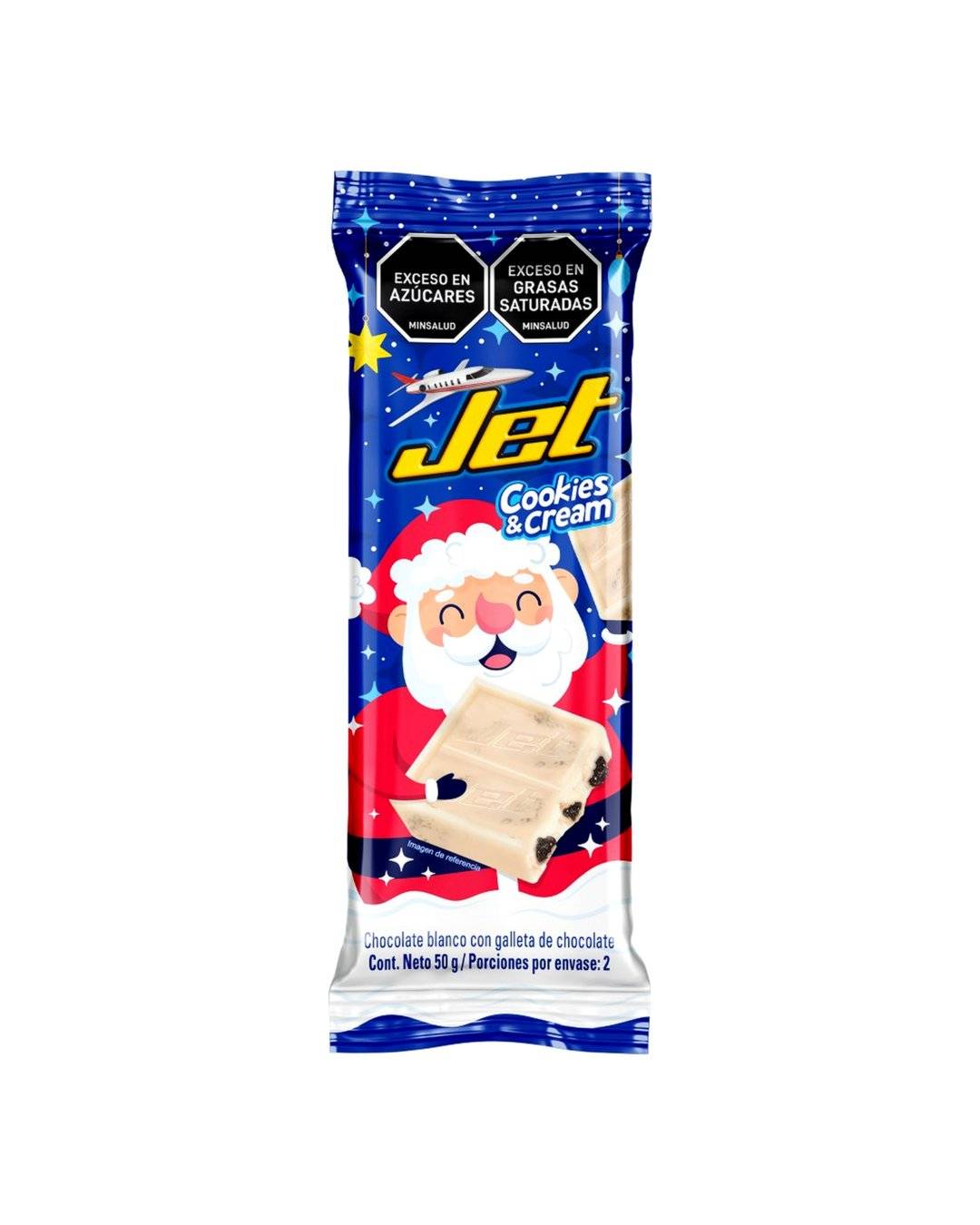 JET COKIES AND CREAM NAVIDAD 50GR UNIDAD