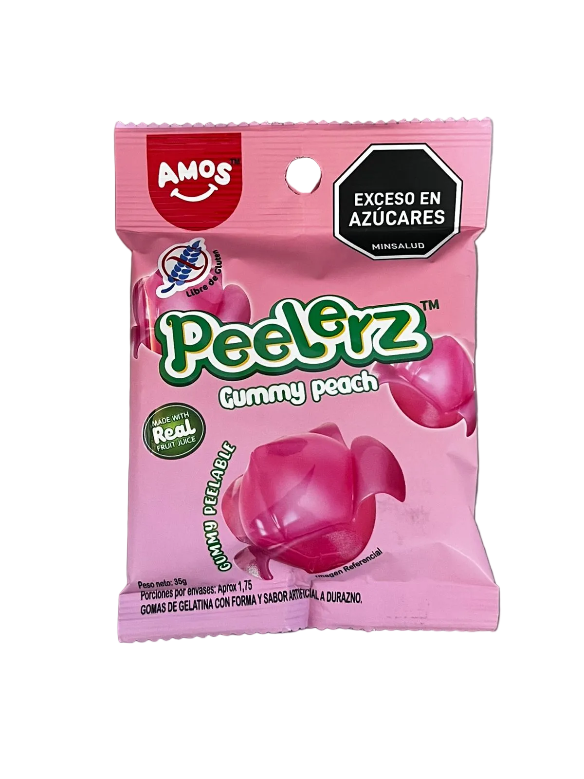 PEELERZ GUMMY PEACH SABOR DURAZNO 35GR