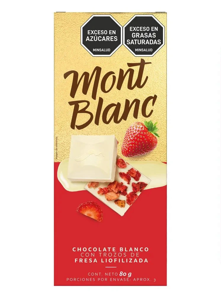 MONT BLANC CHOCOLATE BLANCO FRESA 80 GR