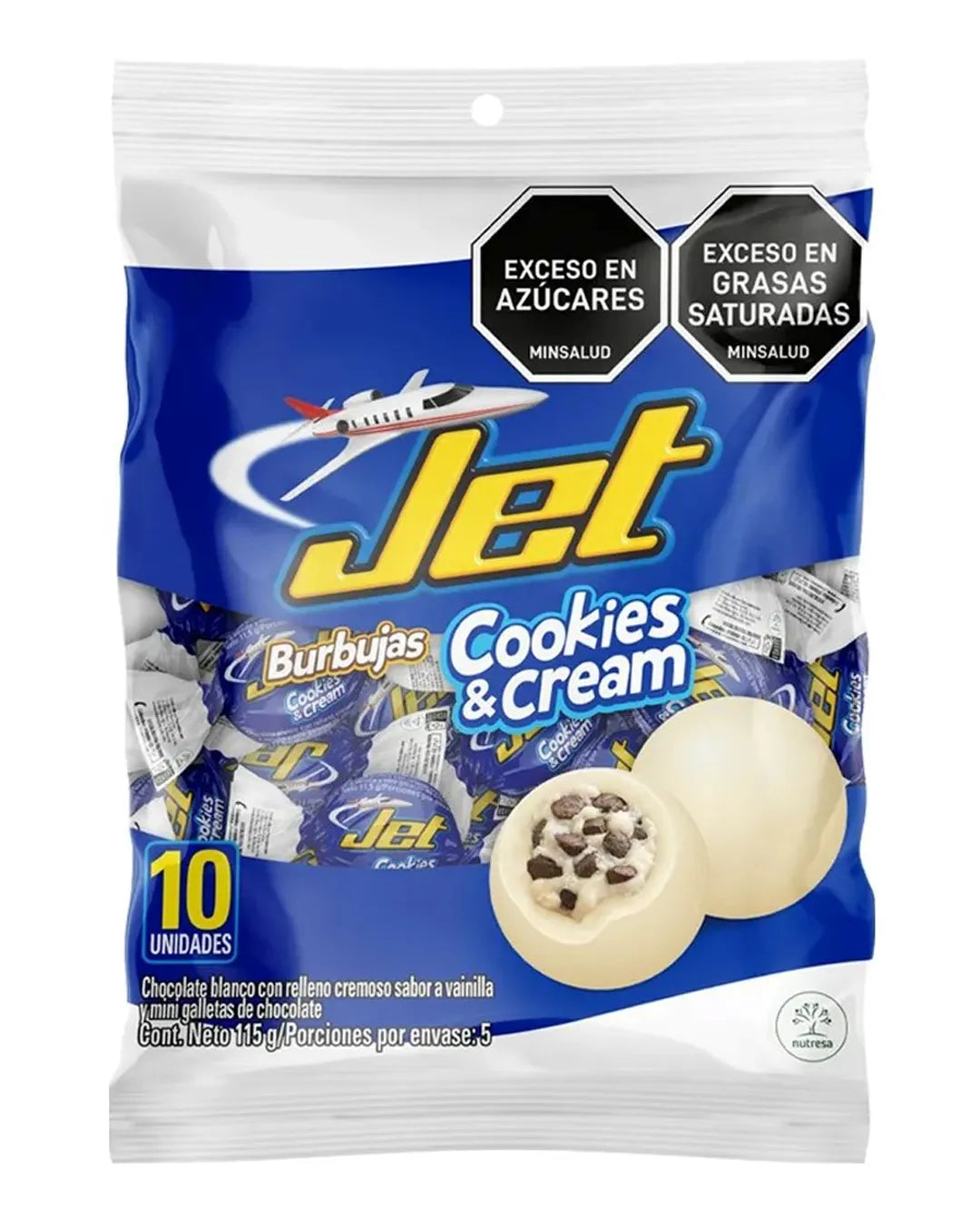 BURBUJAS COOKIES Y CREAM PQTE*10