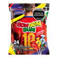 Bolsa Bon Bon Bum Edición Mundial 2026 x24 unidades chupeta rellena de chicle tutti-frutti Colombina coleccionable fútbol
