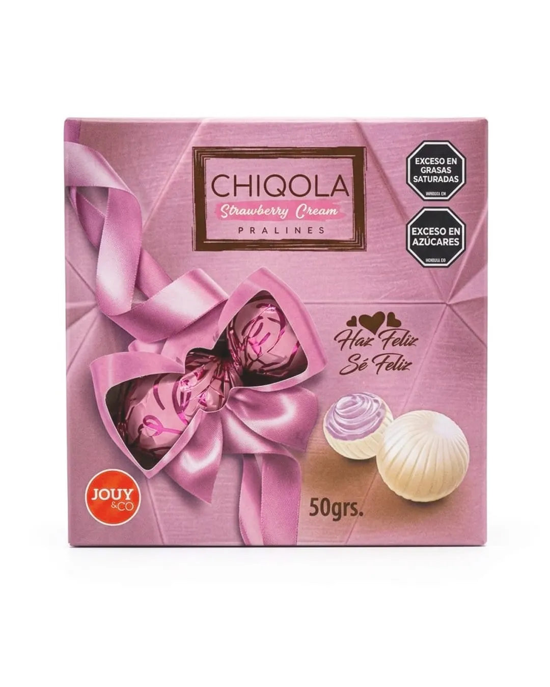 CHIQOLA CUADRADO MINI STRAWBERRY 50GR