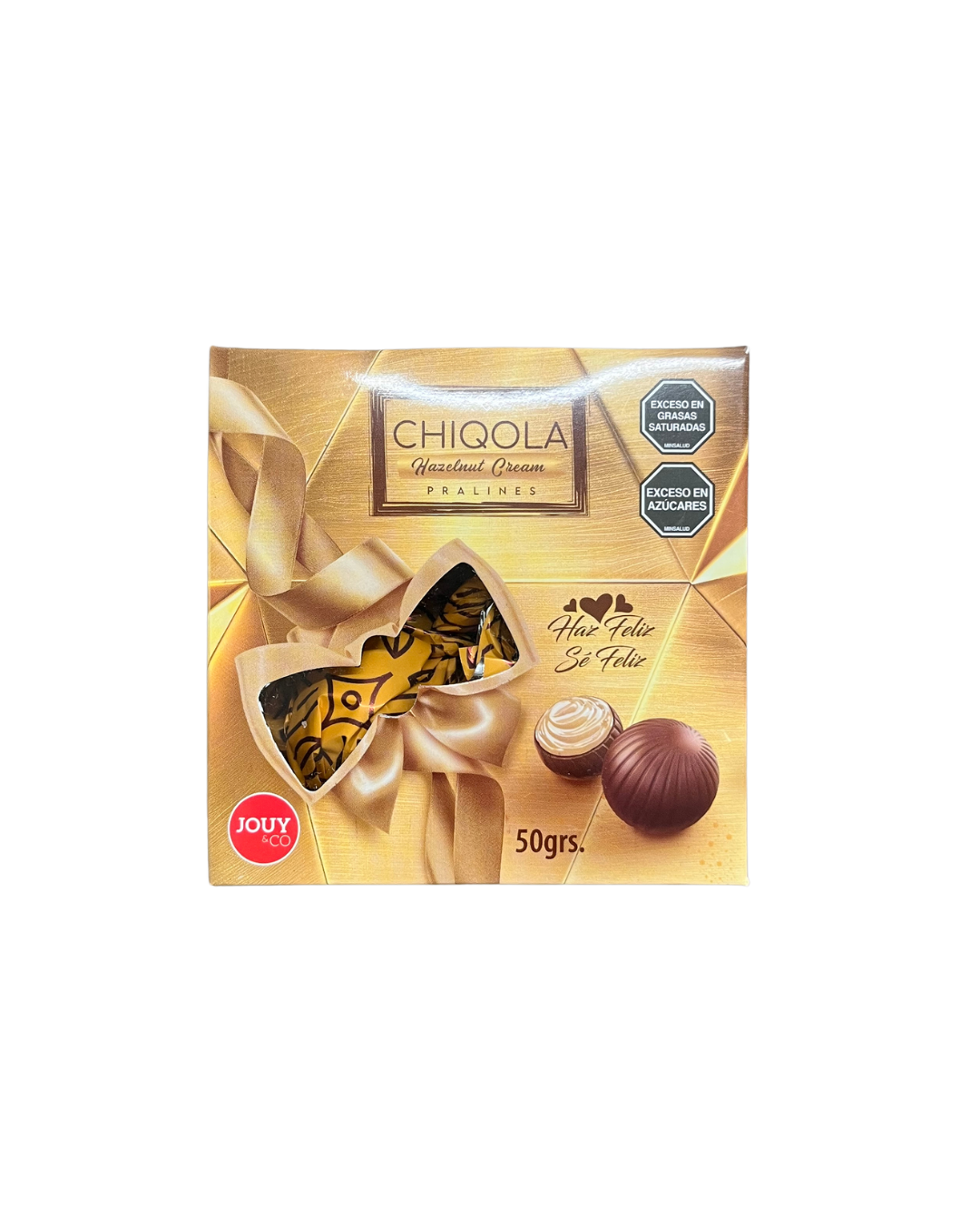 CHIQOLA CUADRADO MINI AVELLANAS 50GR