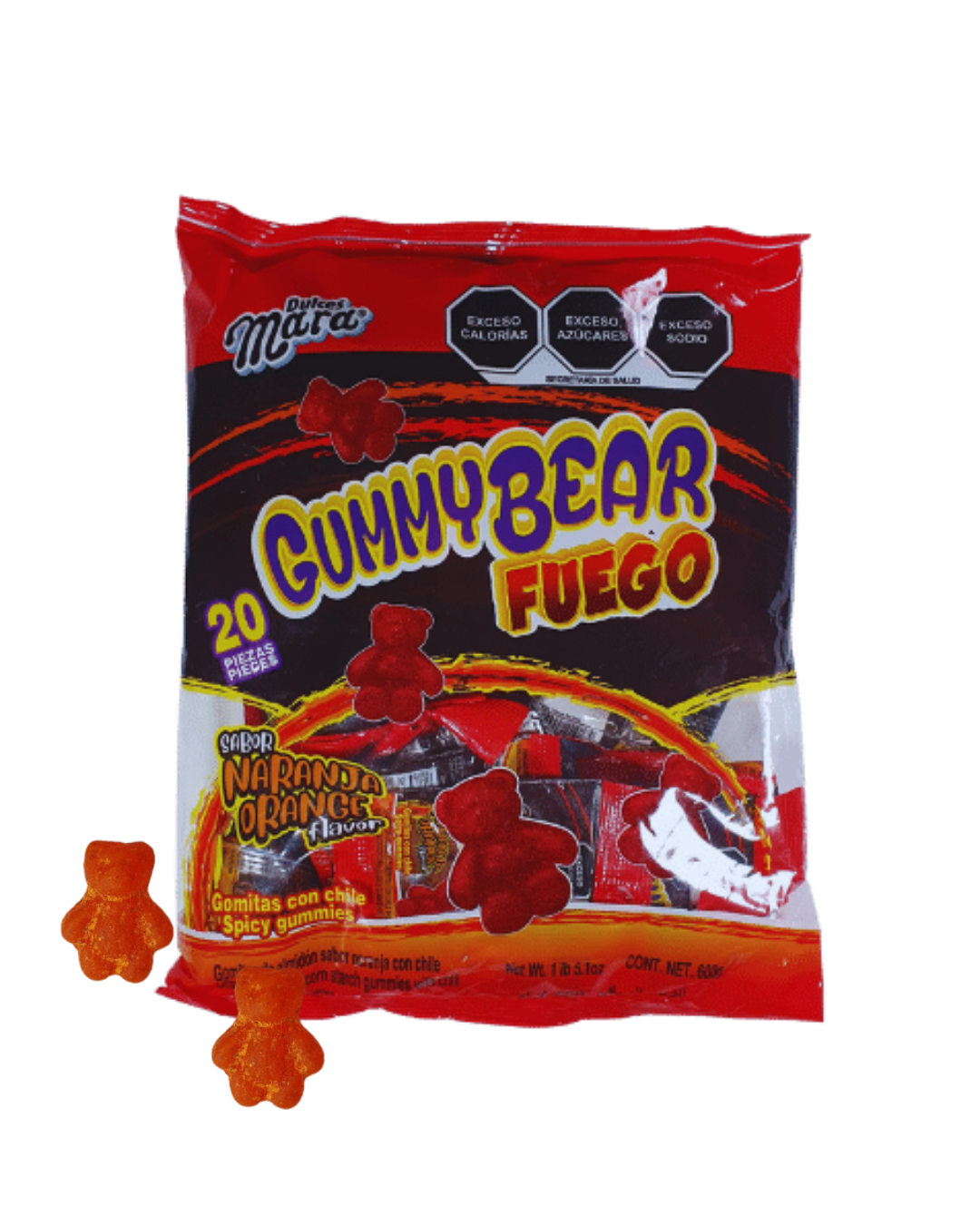 GUMMY BEAR FUEGO *20 UNDS
