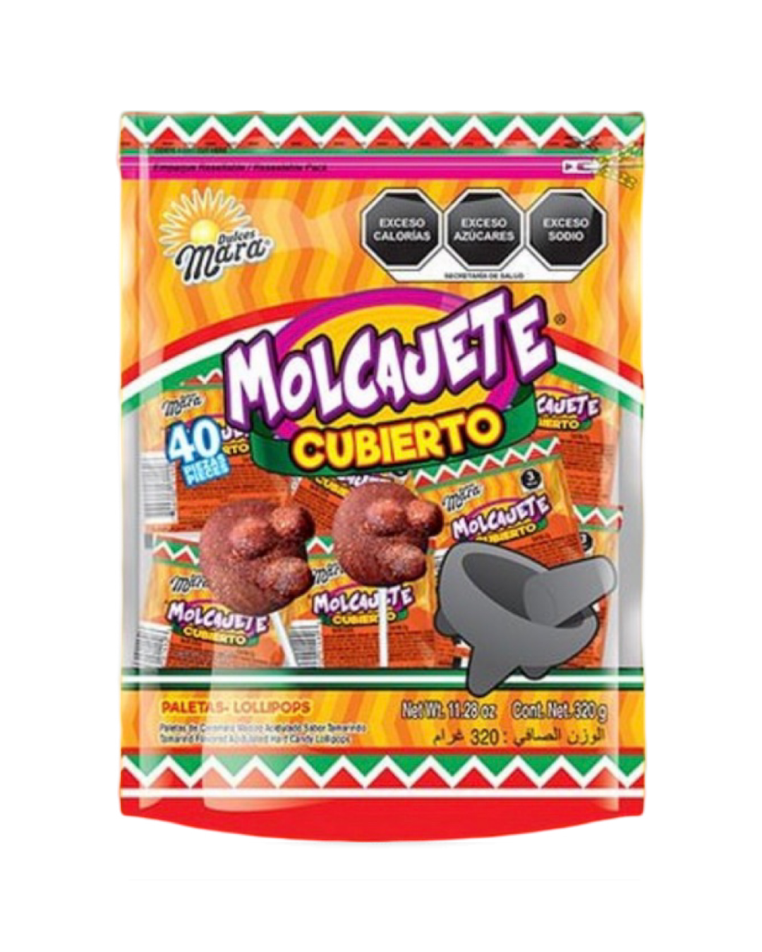 MOLCAJETE CUBIERTO *40 UNDS