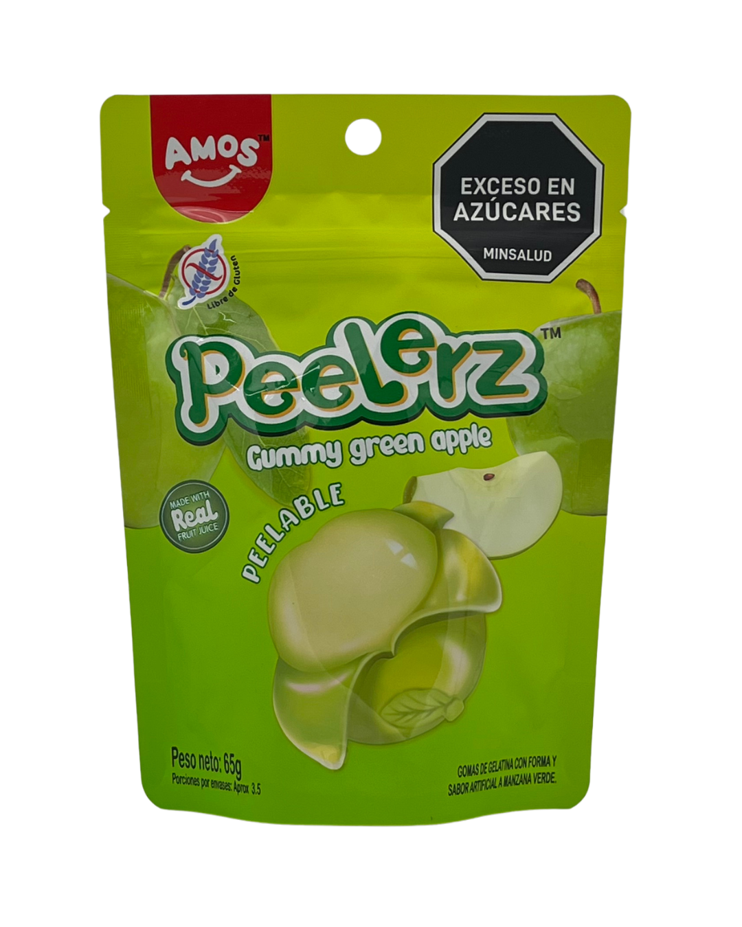 PEELERZ GUMMY SABOR GREEN APPLE 65GR