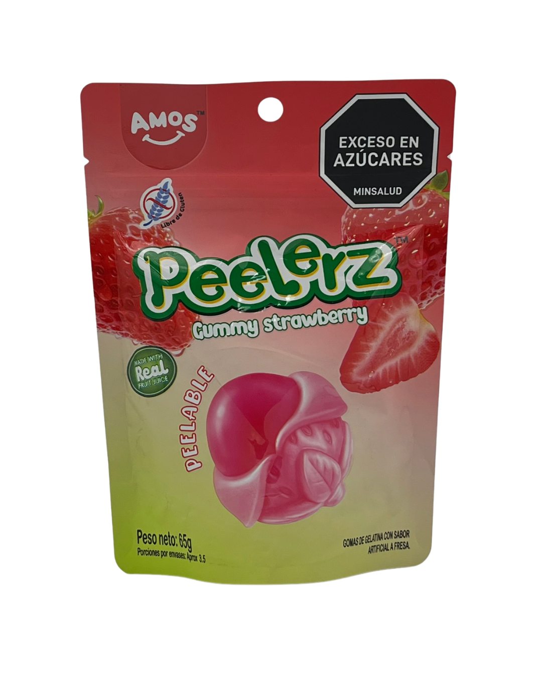 PEELERZ GUMMY SABOR FRESA 65 GR