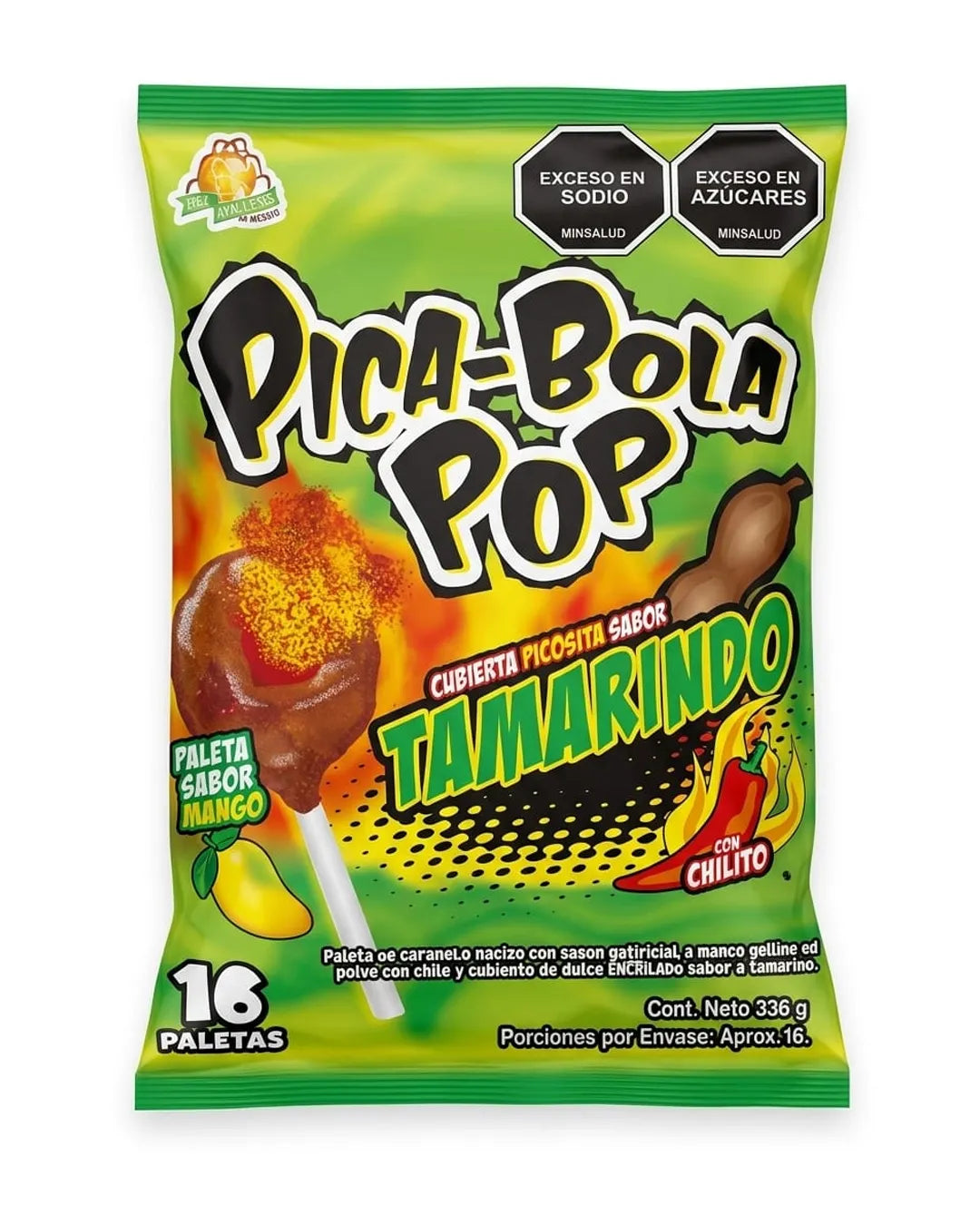 PICA BOLA POP TAMARINDO BOLSA *16 PALETAS