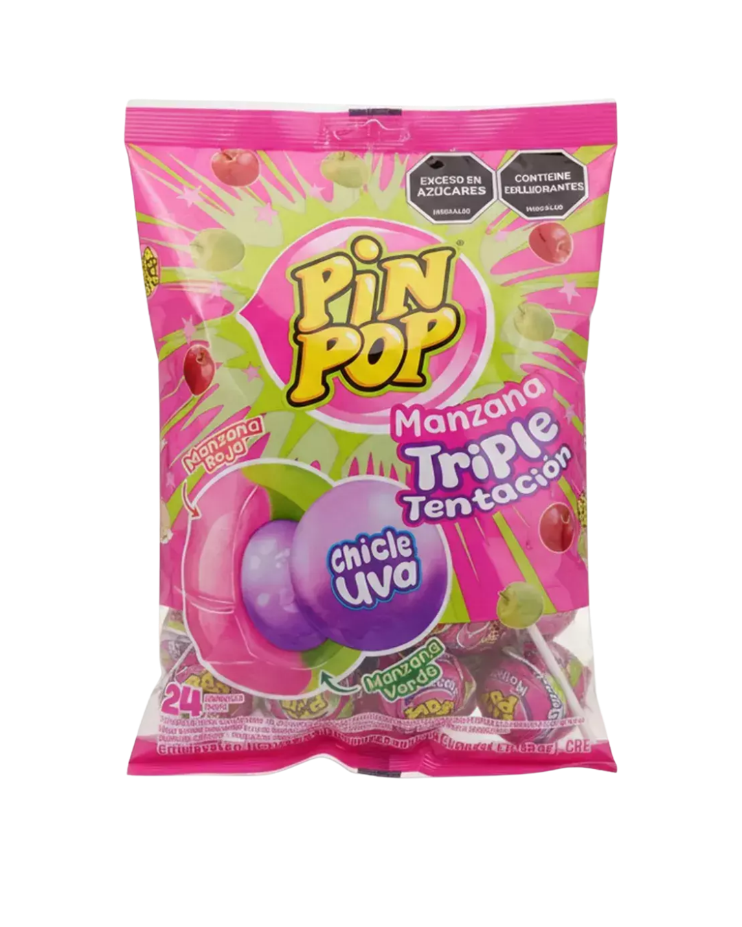 PIN POP MANZANA TRIPLE *24