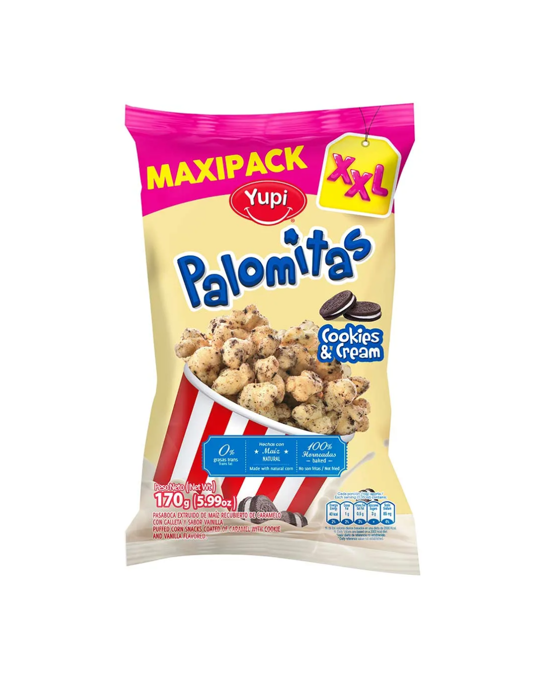 PALOMITAS COOKIES AND CREAM 170GR