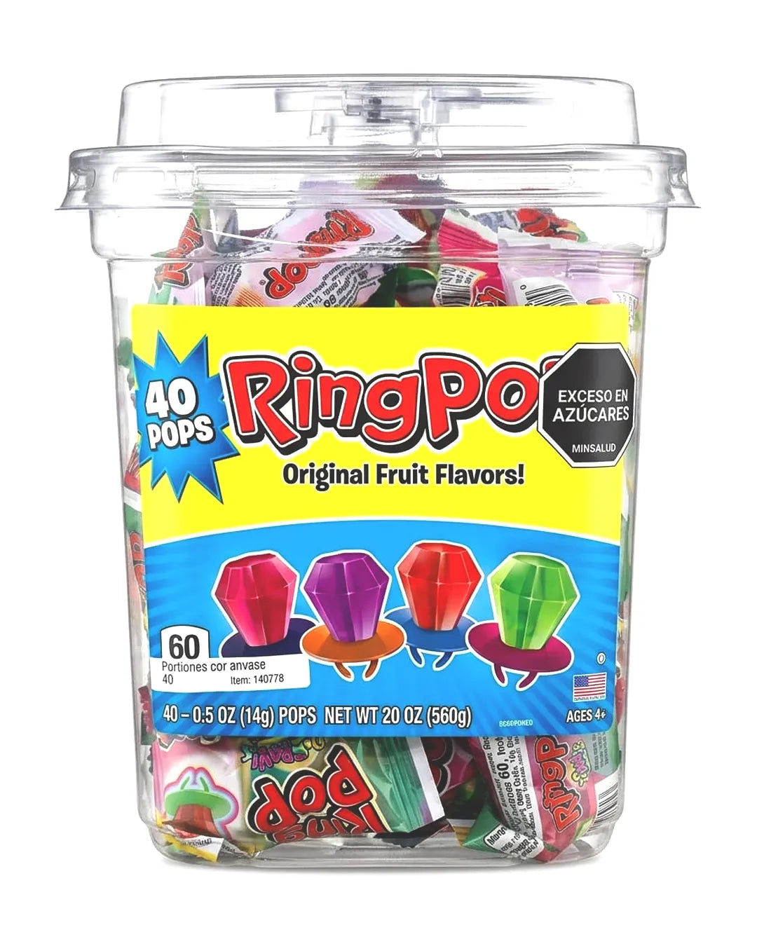 RING POP TARRO *40 UNIDADES