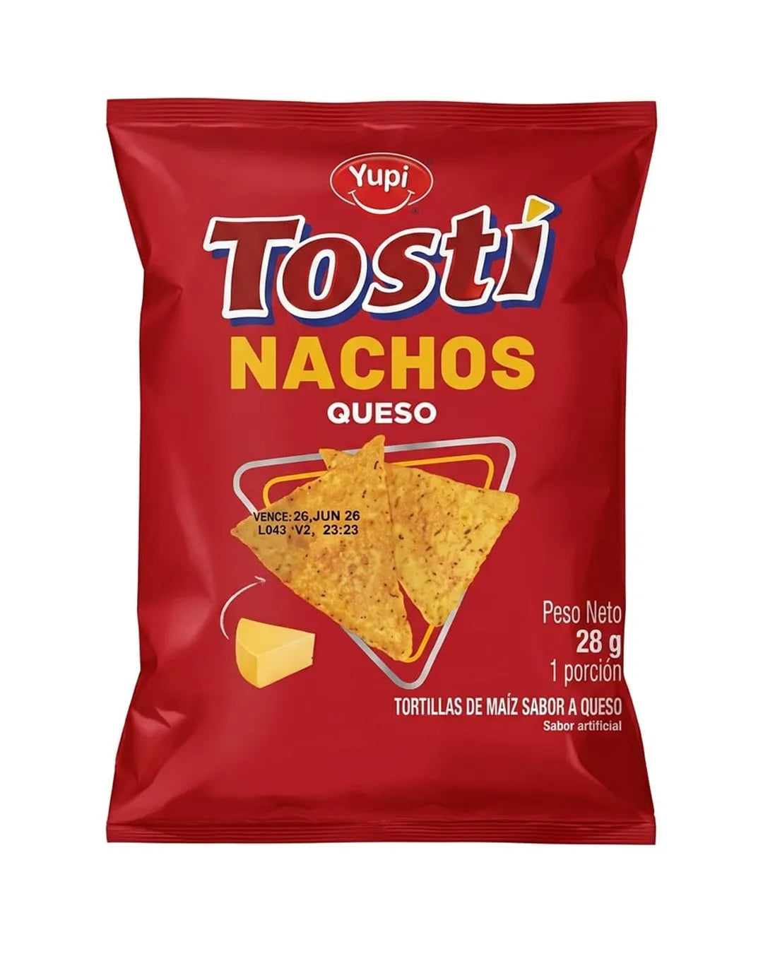 TOSTI NACHOS QUESO UNIDAD 28GR