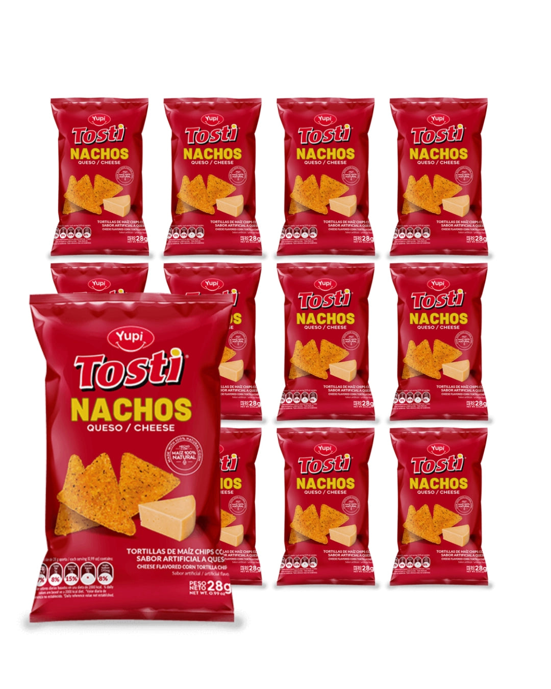 TOSTI NACHOS QUESO DOCENA