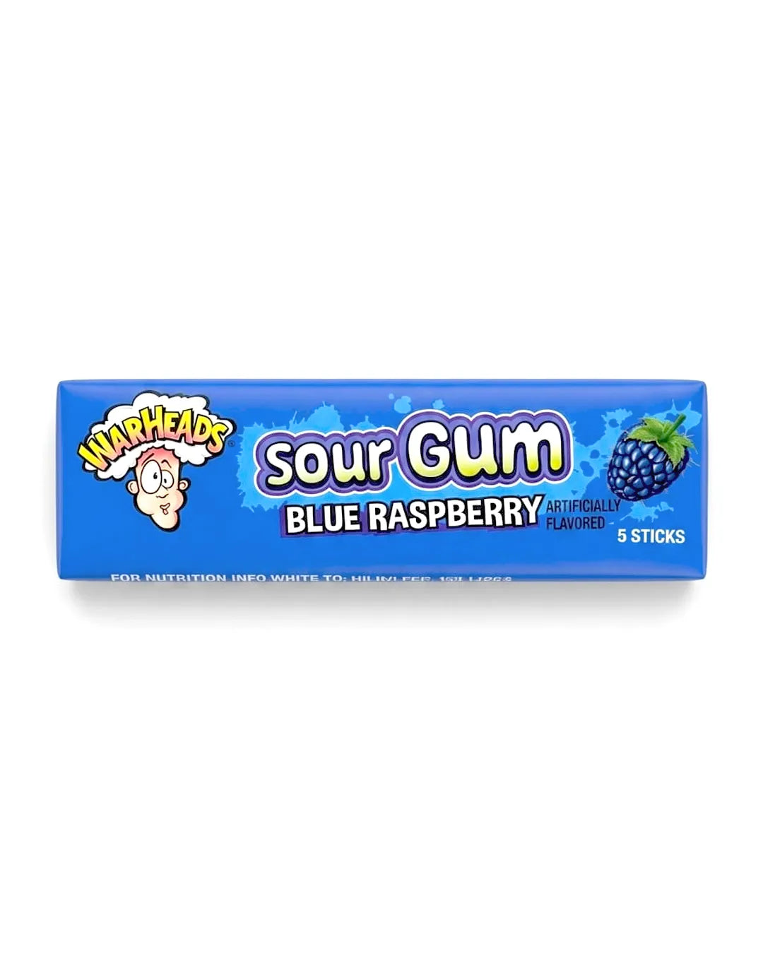 WARHEADS SOUR GUM BLUE RASPBERRY 16GR
